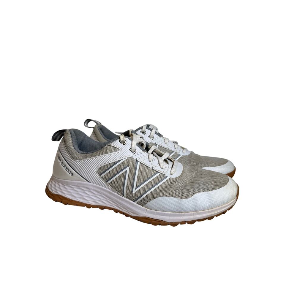 New Balance Fresh Foam Contend Spikeless Golf Shoes White Grey Men's Size 10.5